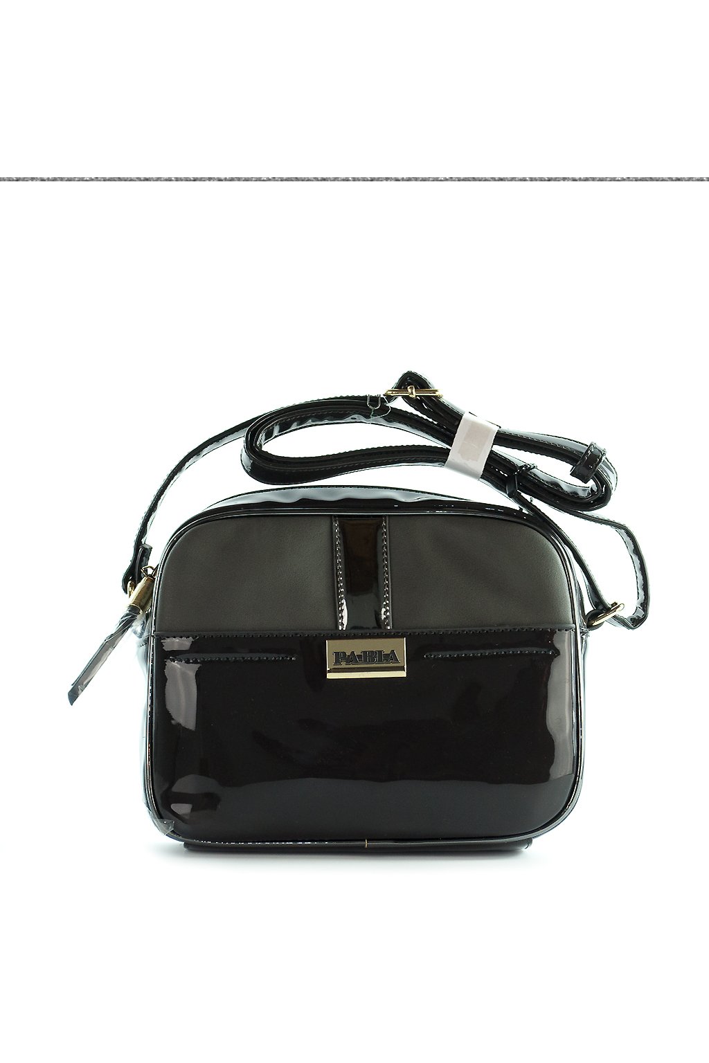 Sivá dámska crossbody kabelka z eko kože PABIA s odnímateľným ramienkom, kód produktu 8531