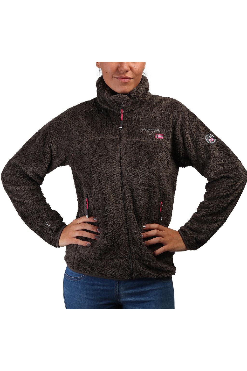 Dámska mikina Geographical Norway čokoládová (Veľkosť 40/42)