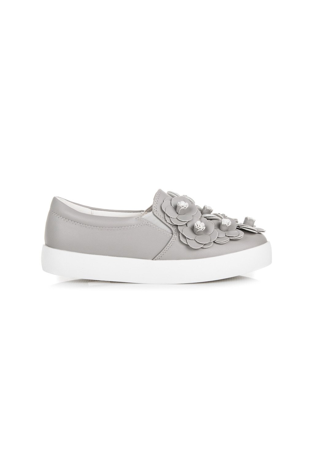Sivé tenisky slip on s kvetmi Vices