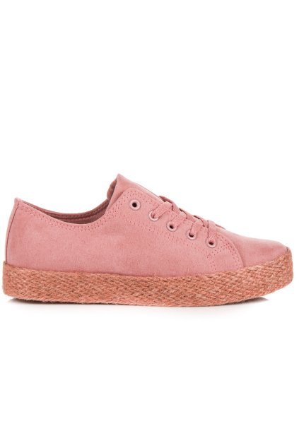 Ružové tenisky espadrilky Kylie K1830201ROSA