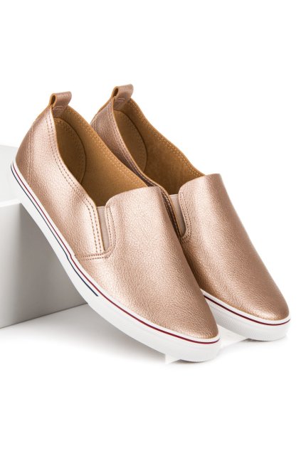Dámske ružové tenisky slip on