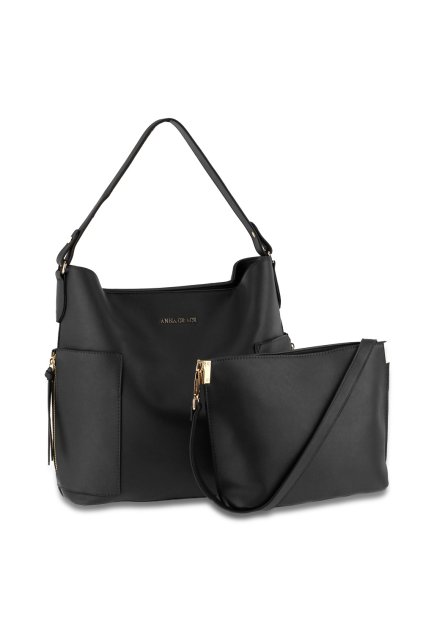 Kabelka na rameno + crossbody kabelka Lindsay čierna AG00696