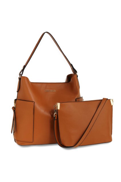 Kabelka na rameno + crossbody kabelka Lindsay hnedá AG00696