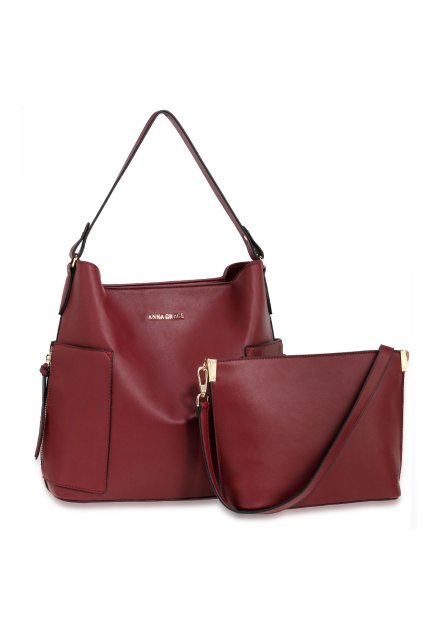 Kabelka na rameno + crossbody kabelka Lindsay bordová AG00696