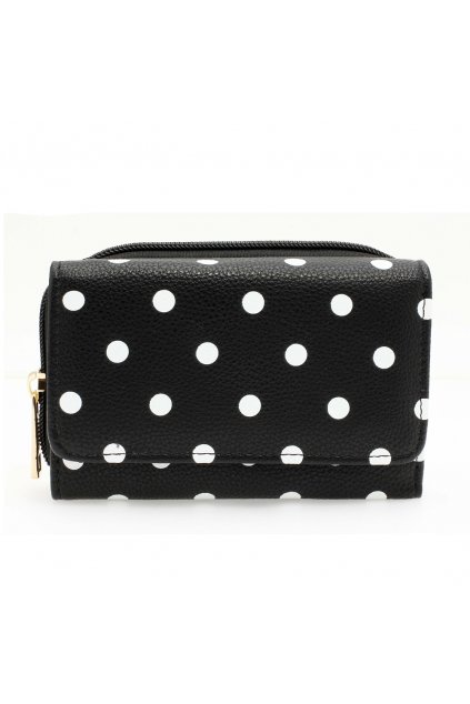 Čierna peňaženka pre ženy Polka Dot AGP1045B