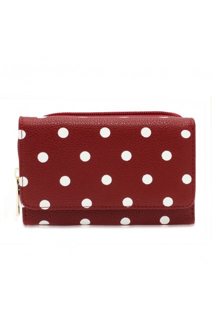 Červená peňaženka pre ženy Polka Dot AGP1045B
