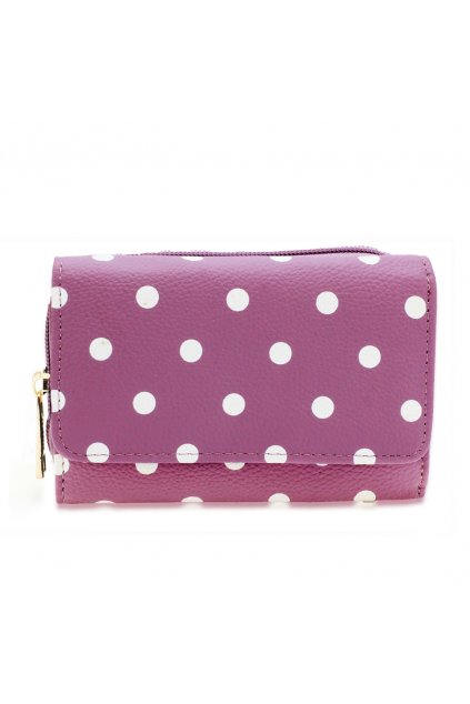 Fialová peňaženka pre ženy Polka Dot AGP1045B