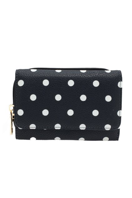 Námornícka modrá peňaženka pre ženy Polka Dot AGP1045B