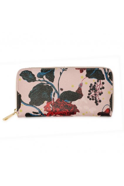 Ružová peňaženka pre ženy Floral Print AGP1108