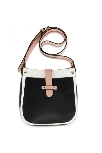 Crossbody kabelka biela / čierna / ružová Kyla AG00684