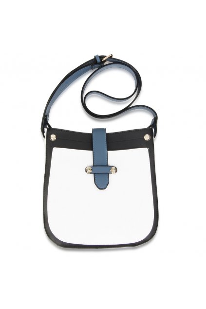 Crossbody kabelka biela / čierna / modrá Kyla AG00684