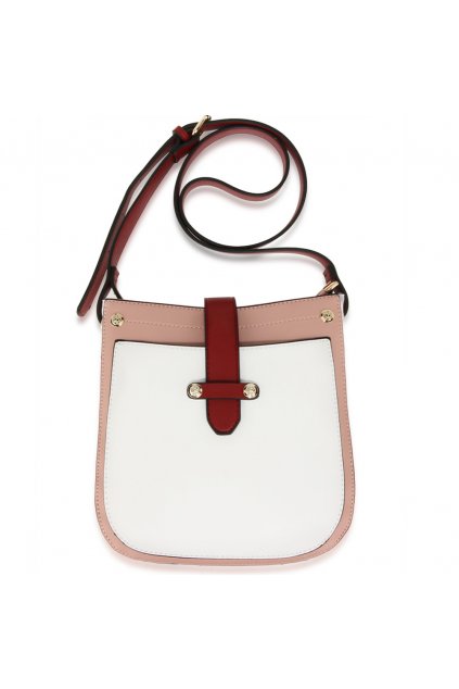 Crossbody kabelka biela / ružová / bordová Kyla AG00684