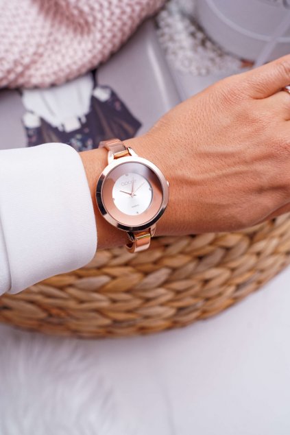 Dámske Hodinky Clock'Up ružové zlaté Savage