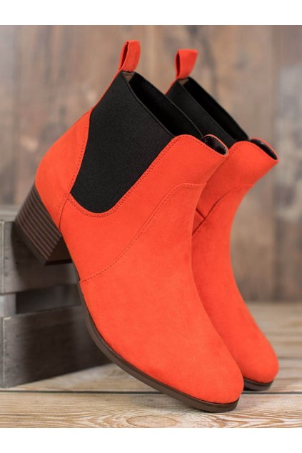 Oranžové dámske topánky Kylie kod K1938603ROJO