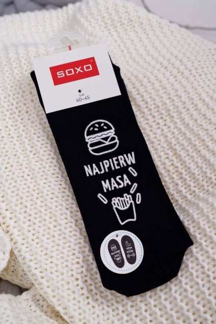 pánske Ponožky SOXO s nápisem