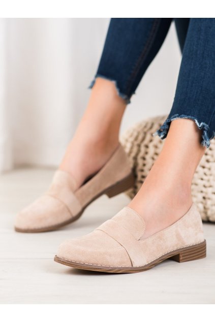 Hnedé dámske balerínky Seastar NJSK T366P Beige