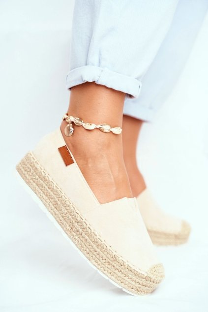Dámske Espadrilky Béžové La Playa NJSK H8-162