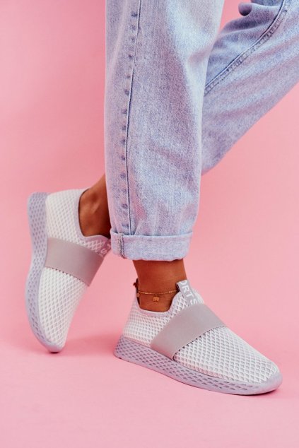 Dámska športová obuv Slip-on sivé La Fiesta NJSK NB351P-3