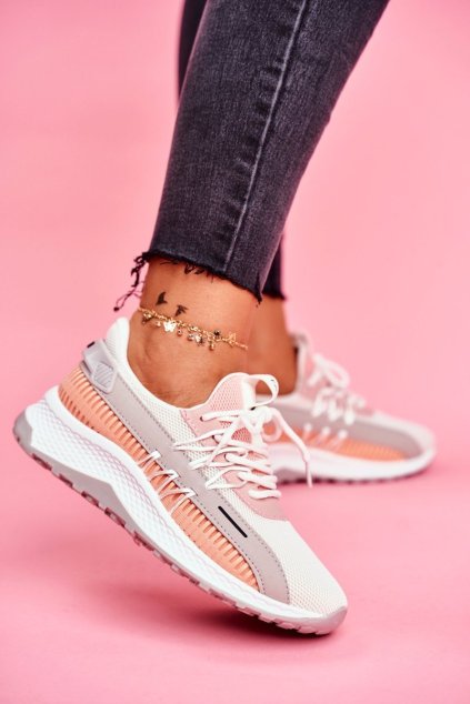 Dámska športová obuv Sneakers biela Pamela NJSK J144 Pink