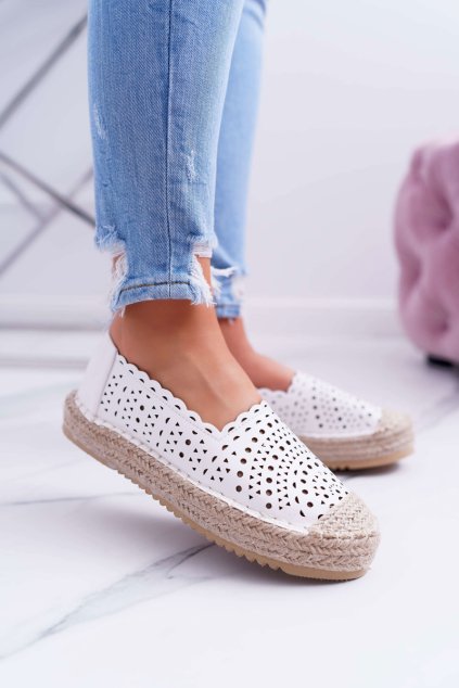 Dámske Espadrilky biele Satisfaction NJSK FD-133