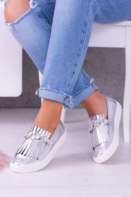 Dámske tenisky Slip-on Lu Boo zrkadlové topánky NJSK XW50012