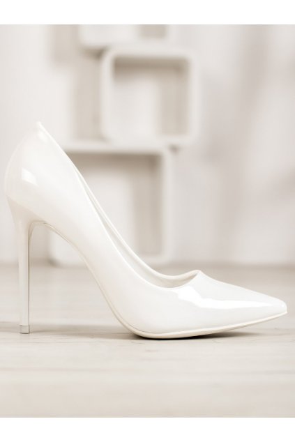 Biele dámske lodičky Small swan kod 5015-48WH