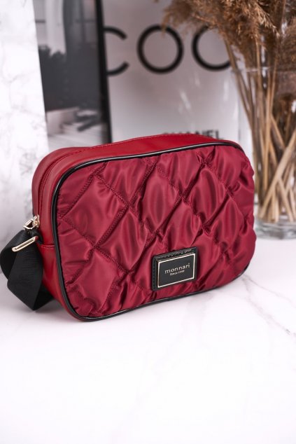 Dámska listová kabelka červená kód kabelky BAG4010-005 BURGUNDOWY