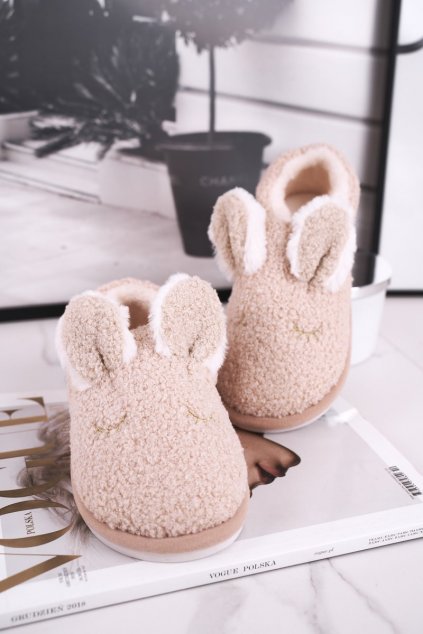 Dámske šľapky farba hnedá kód obuvi E113 BEIGE