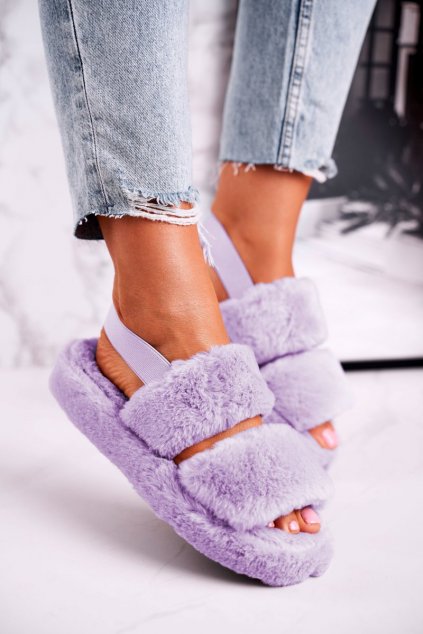 Dámske šľapky farba fialová kód obuvi W-13 PURPLE