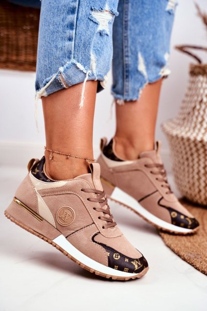 Dámske tenisky farba hnedá NJSK TCYR-29 D.BEIGE