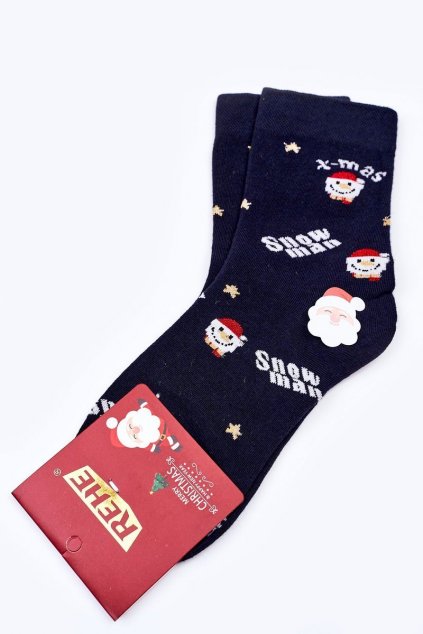 Pánske ponožky farba modrá kód HD513 SNOWMAN