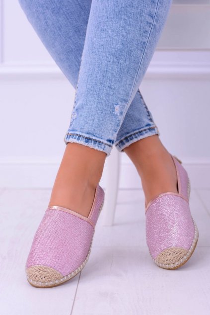 Dámske espadrilky farba ružová NJSK 2870-1 PINK