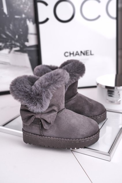 Detské snehule farba sivá NJSK 604-B GREY