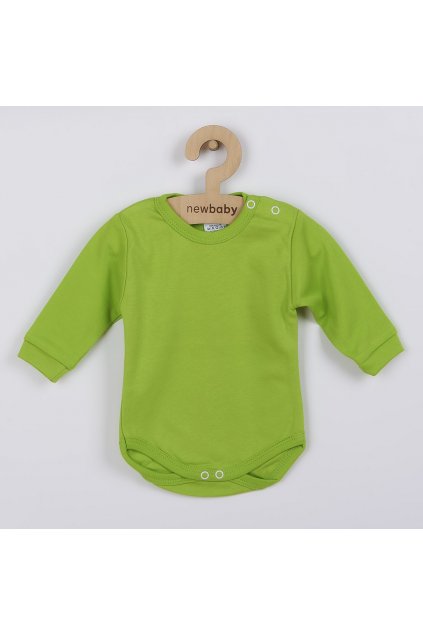 Dojčenské body s dlhým rukávom New Baby svetlo zelené