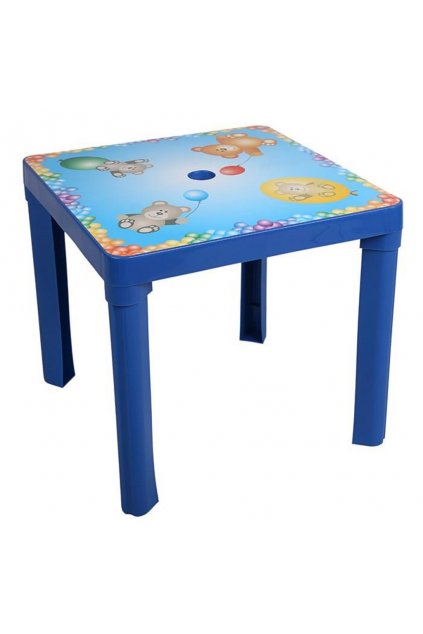 Detský záhradný nábytok - Plastový stôl modrý