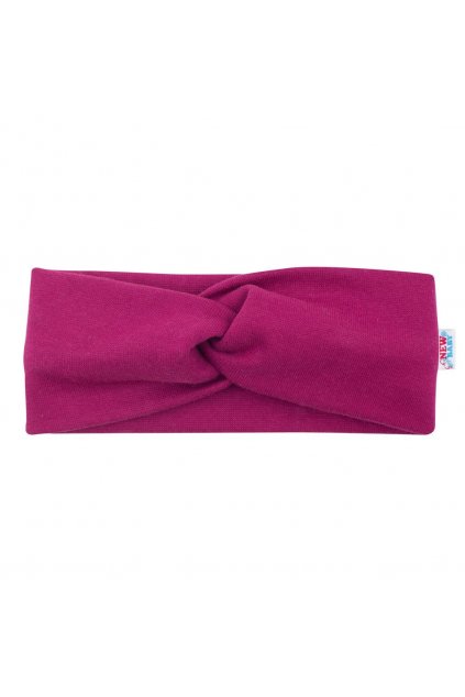 Dojčenská čelenka New Baby Style tmavo fialová 37 cm