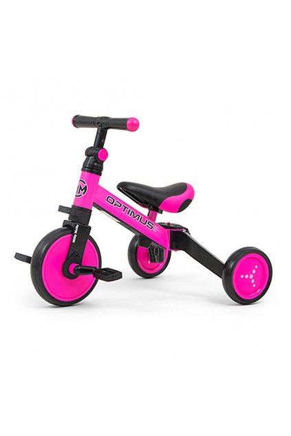 Detská trojkolka 3v1 Milly Mally Optimus pink