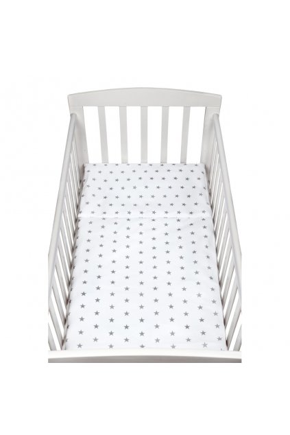 2-dielne posteľné obliečky New Baby 90/120 cm sivé hviezdičky
