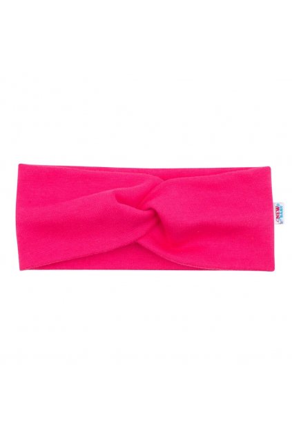 Dojčenská čelenka New Baby Style tmavo ružová 40,5 cm