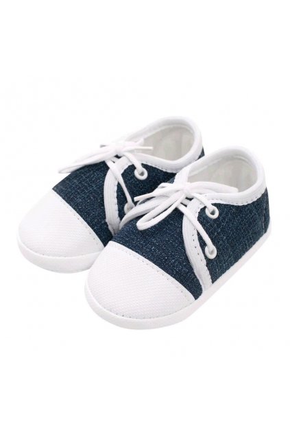 Dojčenské capačky tenisky New Baby jeans modré 6-12 m