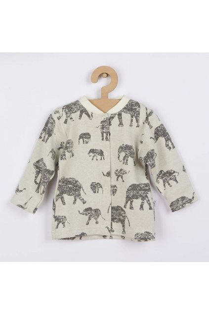 Dojčenský kabátik Baby Service Slony sivý