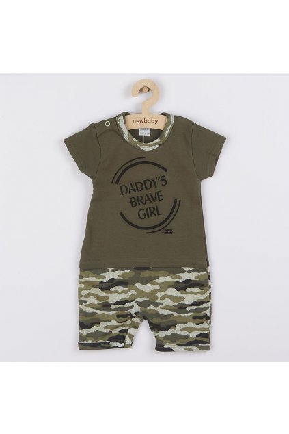 Dojčenský letný overal New Baby Army girl
