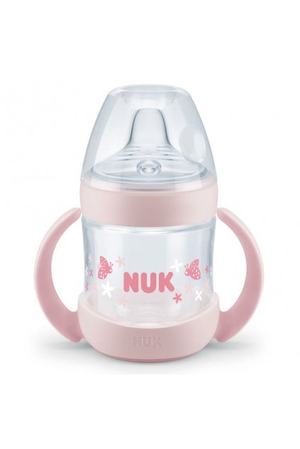 Dojčenská fľaša na učenie NUK Nature Sense 150 ml ružová