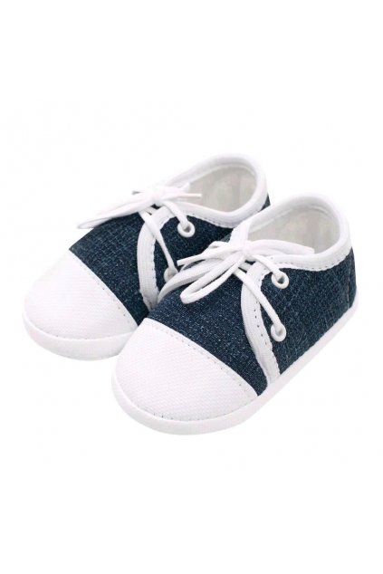 Dojčenské capačky tenisky New Baby jeans modré 12-18 m