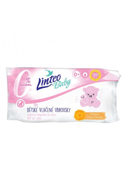 Detské vlhčené obrúsky Linteo Baby 120 ks Soft and cream