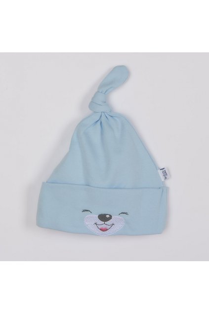 Bavlnená dojčenská čiapočka Bobas Fashion Lucky modrá