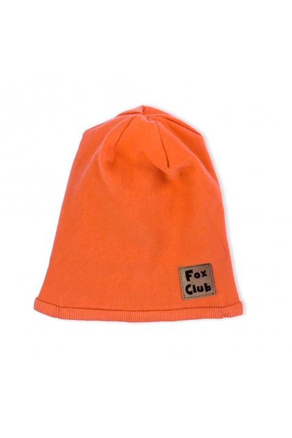 Dojčenská bavlnená čiapočka  Fox Club oranžová
