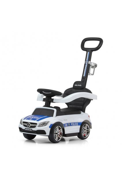 Detské odrážadlo s vodiacou tyčou Mercedes Benz AMG C63 Coupe Milly Mally Police