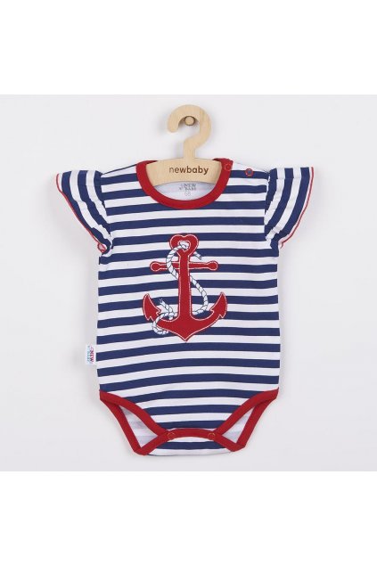 Dievčenské body s krátkym rukávom New Baby Marine