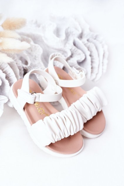 Detské sandále farba biela NJSK 279-D WHITE